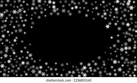 Snowflakes. Winter pattern with new year  snowflakes in minimalist style. Christmas background for decoration brochures, covers. Vector holiday texture.