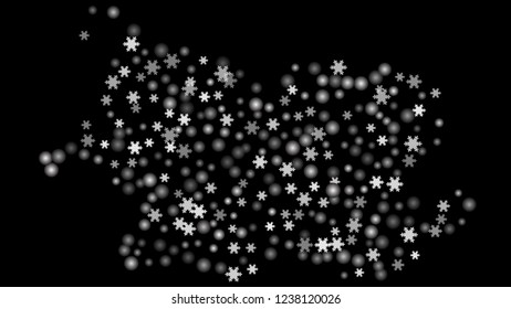 Snowflakes. Winter pattern with new year  snowflakes in minimalist style. Christmas background for decoration brochures, covers. Vector holiday texture.