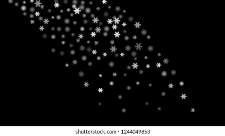 Snowflakes. Winter pattern with new year  snowflakes in minimalist style. Christmas background for decoration brochures, covers. Vector holiday texture.