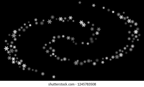 Snowflakes. Winter pattern with new year  snowflakes in minimalist style. Christmas background for decoration brochures, covers. Vector holiday texture.