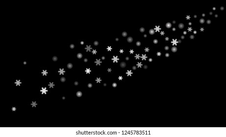 Snowflakes. Winter pattern with new year  snowflakes in minimalist style. Christmas background for decoration brochures, covers. Vector holiday texture.