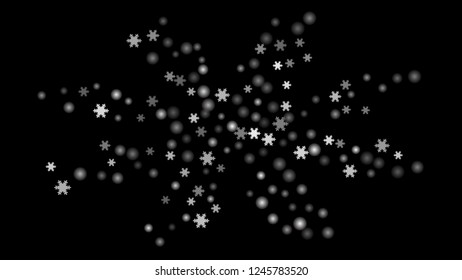 Snowflakes. Winter pattern with new year  snowflakes in minimalist style. Christmas background for decoration brochures, covers. Vector holiday texture.