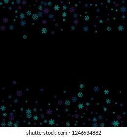 Snowflakes. Winter pattern with new year  snowflakes in minimalist style. Christmas background for decoration brochures, covers. Vector holiday texture.