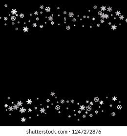 Snowflakes. Winter pattern with new year  snowflakes in minimalist style. Christmas background for decoration brochures, covers. Vector holiday texture.