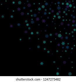 Snowflakes. Winter pattern with new year  snowflakes in minimalist style. Christmas background for decoration brochures, covers. Vector holiday texture.