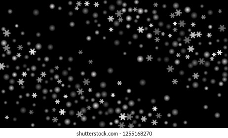Snowflakes. Winter pattern with new year  snowflakes in minimalist style. Christmas background for decoration brochures, covers. Vector holiday texture.
