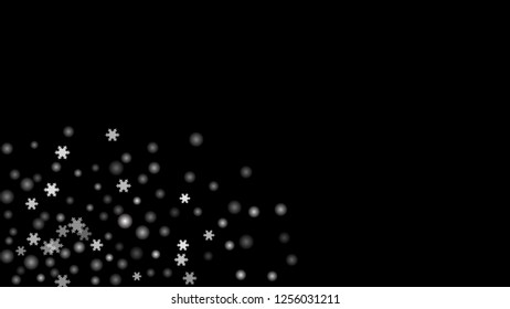 Snowflakes. Winter pattern with new year  snowflakes in minimalist style. Christmas background for decoration brochures, covers. Vector holiday texture.

