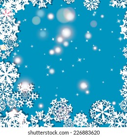 Snowflakes Winter seamless border, seamless texture, endless pattern. Use as greeting card