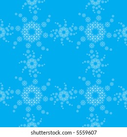 Snowflakes winter seamless pattern