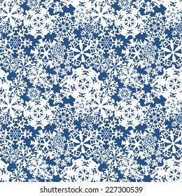 Snowflakes Winter seamless texture, endless pattern.