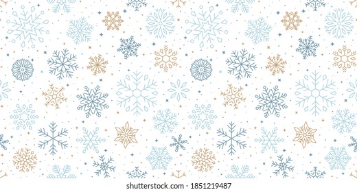 snowflakes winter seson vector pattern design 