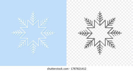 Snowflakes winter. Various winter snowflakes. Vector illustration