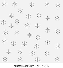 snowflakes winter vector background illustration gray small line eps10