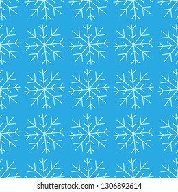 Snowflakesl seamless pattern vector illustration