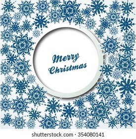 Snowflakes-Winter Background , Christmas and New Year Illustration