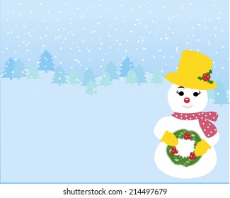 snow-girl in the yellow hat