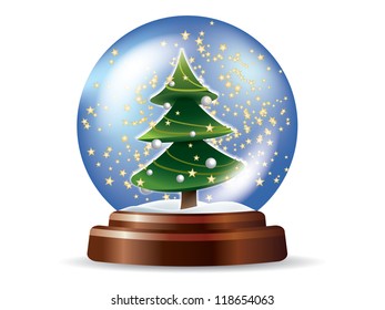 Snowglobe with Christmas tree