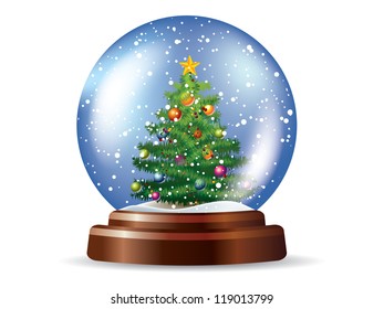 Snowglobe with Christmas tree