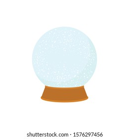 snowglobe icon in flat style isolated vector illustration on white transparent background. Christmas snowglobe icon vector