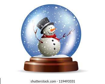 Snowglobe with snowman