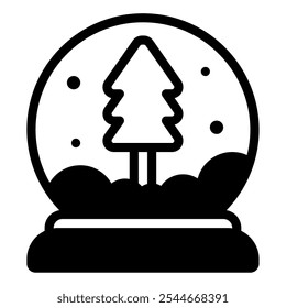 Ilustração do ícone do vetor de inverno de Snowglobe