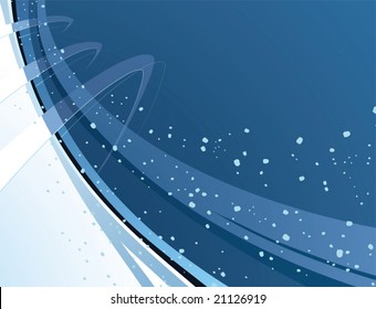 Schneefarbener Hintergrund mit abstrakten Formen - horizontale Abbildung