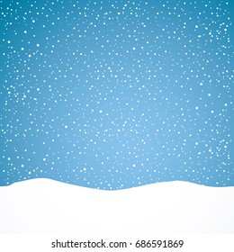 Snowing background. Vector illustration