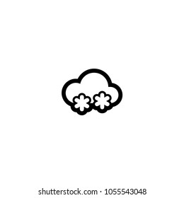 Snowing cloud illustration. Weather icon