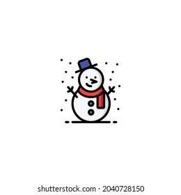 Snowing Icon Isolated On White Background