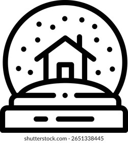 snowing icon. Thin Linear Style Design Isolated On White Background