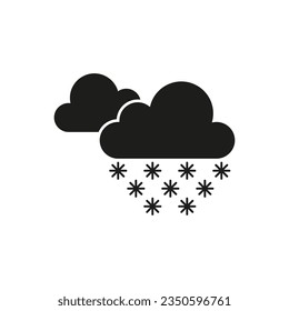 Snowing icon. Vector illustration. EPS 10.