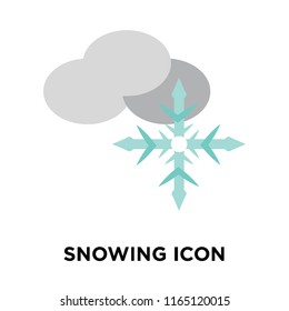 Snowing icon vector isolated on white background, Snowing transparent sign , weather symbols