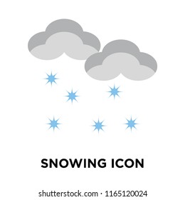 Snowing icon vector isolated on white background, Snowing transparent sign , weather symbols