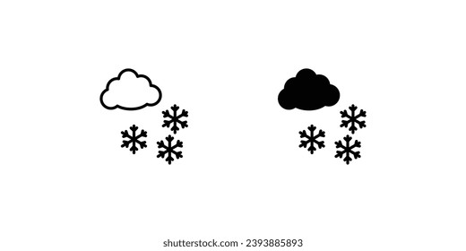snowing icon with white background vector stock illustration