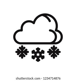 Snowing icon. Winter,cold symbol