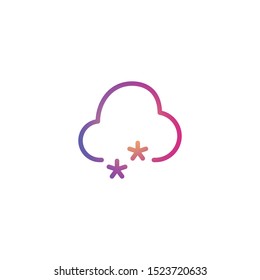 Snowing  - Line Vector Icon