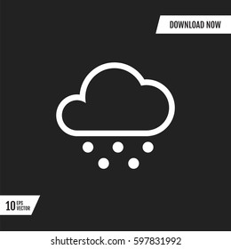  snowing night cloud vector icon weather forecast