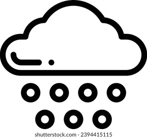 icono de una línea vectorial nevada