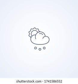 It's snowing, vector best gray line icon on white background, EPS 10