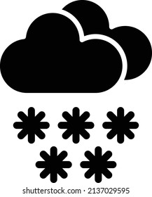 Snowing Vector Icon Design Illustration