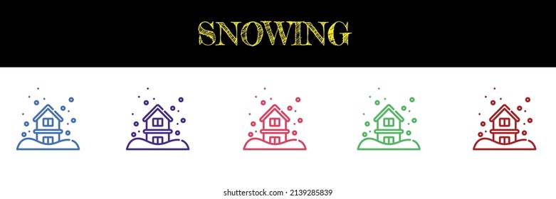 snowing vector icon, Vector EPS 10 illustration style