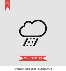 Snowing vector icon, illustration symbol
