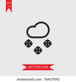 Snowing vector icon, illustration symbol
