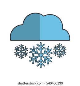 snowing weather related icon image vector illustration design 