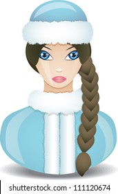 Snowmaiden - Vector new year icon