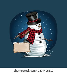 Snowman amazing cute vector  
winter snowman 