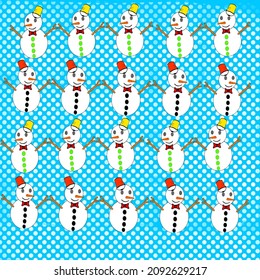 A Snowman Background Illustration Design That Is Neatly Lined Up With White And Colorful Decorations With A Snowfall Background That Is Perfect As A Background For Your Application Wall, Christmas Gif