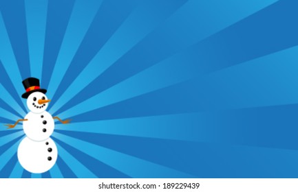 Snowman background vector illustration