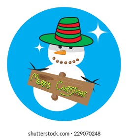 Snowman badge 