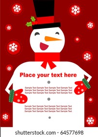 Snowman  - banner or background for text